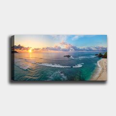 Sisustustaulu Auringonlasku merellä, 30 x 80 cm hinta ja tiedot | Taulut | hobbyhall.fi