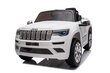 Jeep Grand Cherokee JJ2055, yksipaikkainen sähköauto lapsille, valkoinen hinta ja tiedot | Lasten sähköautot | hobbyhall.fi