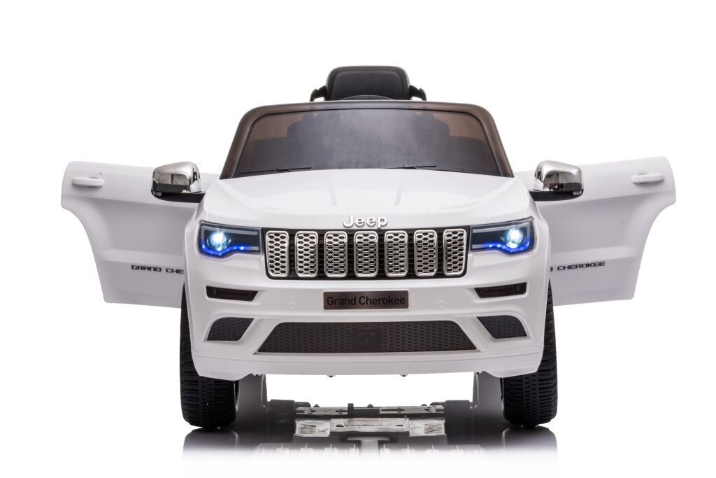 Jeep Grand Cherokee JJ2055, yksipaikkainen sähköauto lapsille, valkoinen hinta ja tiedot | Lasten sähköautot | hobbyhall.fi