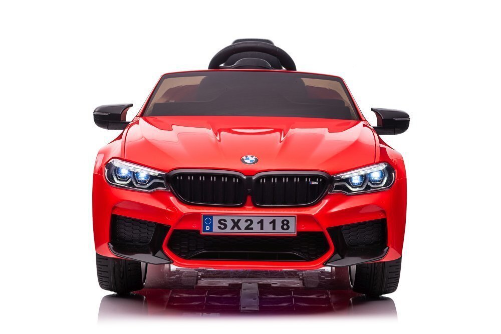 BMW M5 yksipaikkainen sähköauto, punainen hinta ja tiedot | Lasten sähköautot | hobbyhall.fi