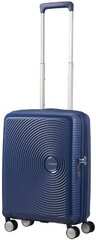 American Tourister lentolaukku Soundbox Spinner Expandable 55cm, sininen hinta ja tiedot | Matkalaukut ja -kassit | hobbyhall.fi