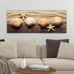 Sisustustaulu Simpukat, 30 x 80 cm hinta ja tiedot | Taulut | hobbyhall.fi