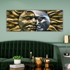 Sisustustaulu Aurinko ja kuu, 30 x 80 cm hinta ja tiedot | Taulut | hobbyhall.fi