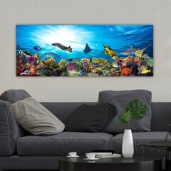 Sisustustaulu Meren syvyys, 30 x 80 cm hinta ja tiedot | Taulut | hobbyhall.fi