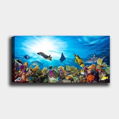 Sisustustaulu Meren syvyys, 30 x 80 cm hinta ja tiedot | Taulut | hobbyhall.fi