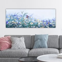 Sisustustaulu Päivänkakkarapelto, 30 x 80 cm hinta ja tiedot | Taulut | hobbyhall.fi