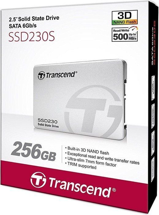 TRANSCEND SSD230S 256GB SSD 2.5 SATA3 3D hinta ja tiedot | Kovalevyt | hobbyhall.fi