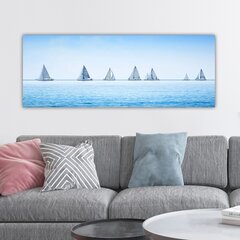 Sisustustaulu Purjevene merellä, 30 x 80 cm hinta ja tiedot | Taulut | hobbyhall.fi