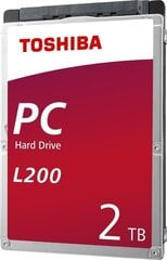 Toshiba L200 2TB SATA3 (HDWL120UZSVA) hinta ja tiedot | Toshiba Tietokoneet ja pelaaminen | hobbyhall.fi
