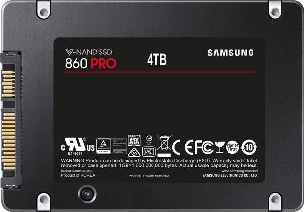 Samsung 860 PRO 4TB SATA3 (MZ-76P4T0B/EU) hinta ja tiedot | Kovalevyt | hobbyhall.fi