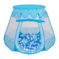 Selonis leikkiteltta 105x90cm/100 pallot linna talo pop up pallokoppa muovipallot lapsille, sininen:babyblue-blue-pearl hinta ja tiedot | Selonis Lapset | hobbyhall.fi