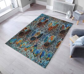 Cairo-matto, 80 x 150 cm, valkoinen / sininen / oranssi hinta ja tiedot | Isot matot | hobbyhall.fi