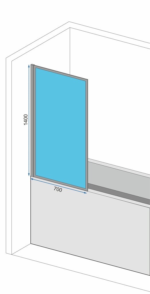 Kylpyhuoneen seinä REA Lagos Fix 70cm, musta matta hinta ja tiedot | Kylpyhuonetarvikkeet | hobbyhall.fi