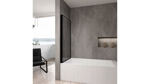 Kylpyhuoneen seinä REA Lagos 70cm, musta matta hinta ja tiedot | Kylpyhuonetarvikkeet | hobbyhall.fi