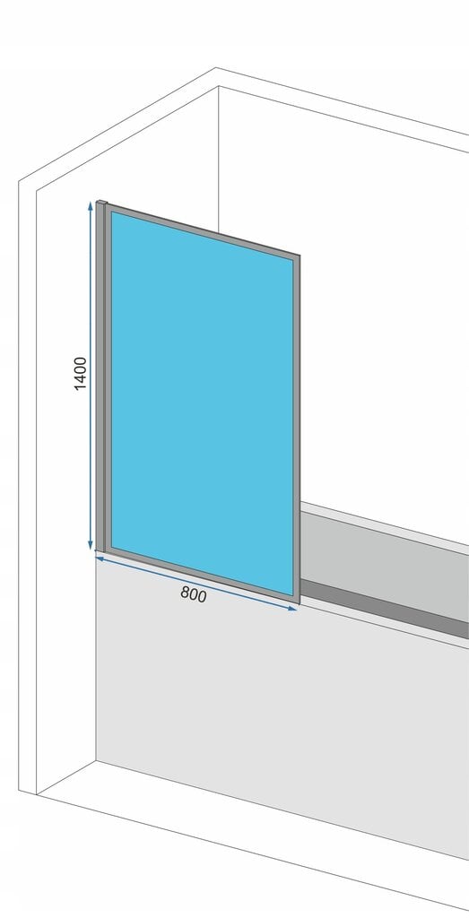 Kylpyhuoneen seinä REA Lagos I Fix 80cm, musta matta hinta ja tiedot | Kylpyhuonetarvikkeet | hobbyhall.fi