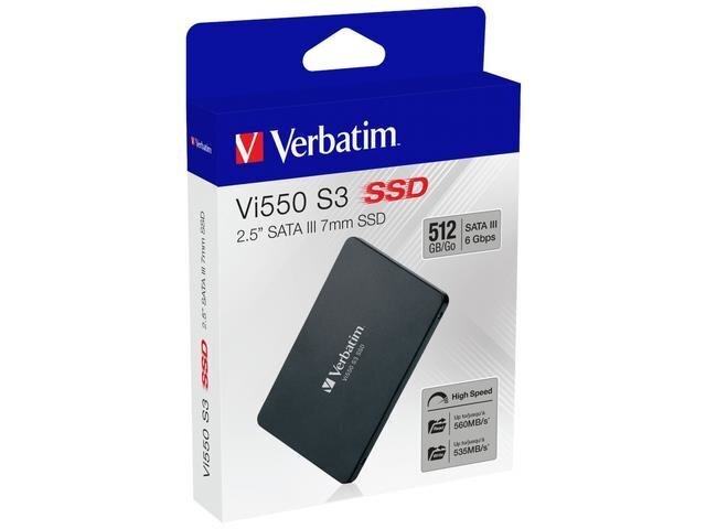 Drive Verbatim VI550 S3 49352 (512 GB ; 2.5 Inch; SATA III) hinta ja tiedot | Kovalevyt | hobbyhall.fi