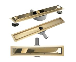 Rea Pure Neo Mirror Gold Pro 50 lineaarinen vedenpoisto hinta ja tiedot | Lattiakaivot | hobbyhall.fi