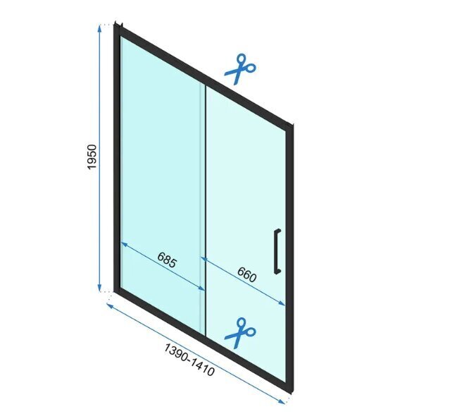 Suihkuovi Rea Rapid Slide 140 hinta ja tiedot | Suihkuseinät ja -ovet | hobbyhall.fi