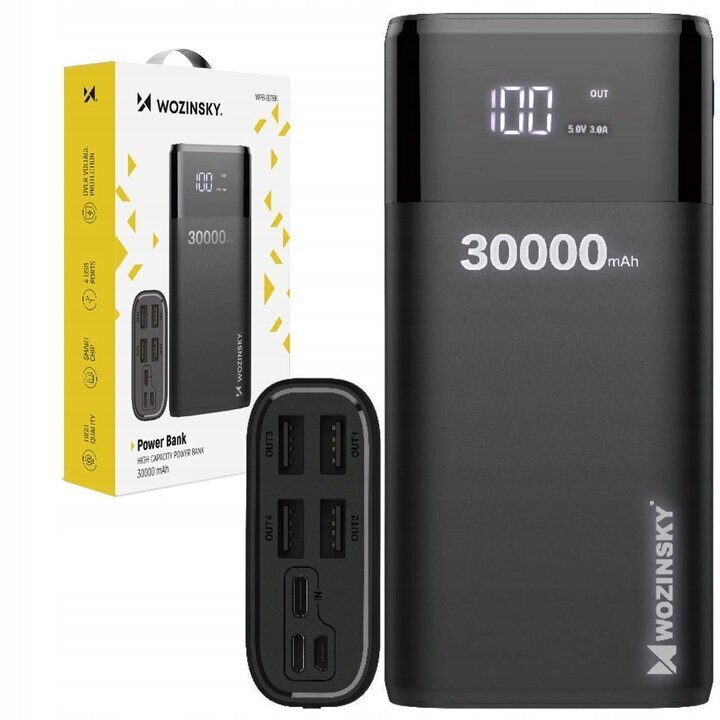 Wozinsky, 30000 mAh hinta ja tiedot | Varavirtalähteet | hobbyhall.fi