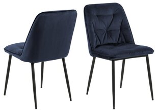 2-tuolin setti Actona Brooke, sininen hinta ja tiedot | Ruokapöydän tuolit | hobbyhall.fi