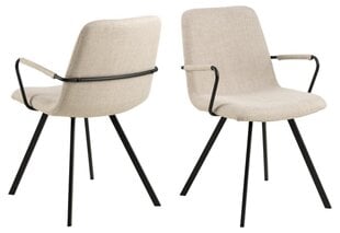 2 tuolin setti Actona Selina, beige hinta ja tiedot | Ruokapöydän tuolit | hobbyhall.fi