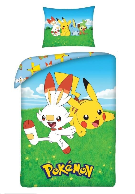 Lasten vuodevaatesetti Pokemon, 140x200, 2 kpl hinta ja tiedot | Vuodevaatteet lapsille | hobbyhall.fi