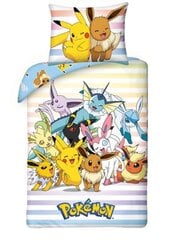 Lasten vuodevaatesetti Pokemon, 140x200, 2 kpl hinta ja tiedot | Vuodevaatteet lapsille | hobbyhall.fi