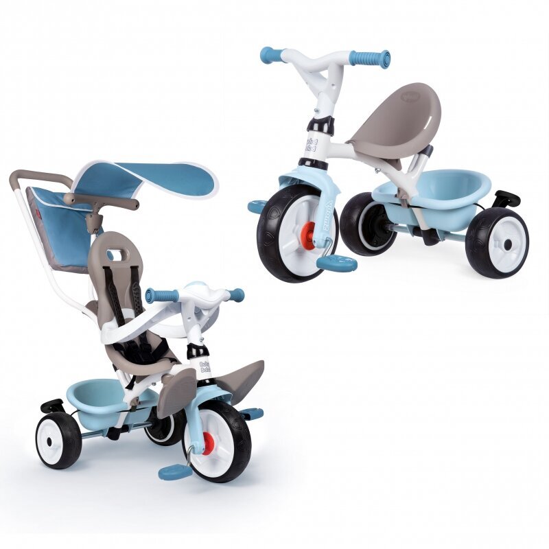 Tiny Bike 3in1 3-pyöräinen pyörä, jossa kuomu, sininen hinta ja tiedot | Kolmipyörät | hobbyhall.fi