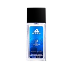 Adidas UEFA Champions League suihke-deodorantti, 75 ml hinta ja tiedot | Miesten ihonhoito | hobbyhall.fi