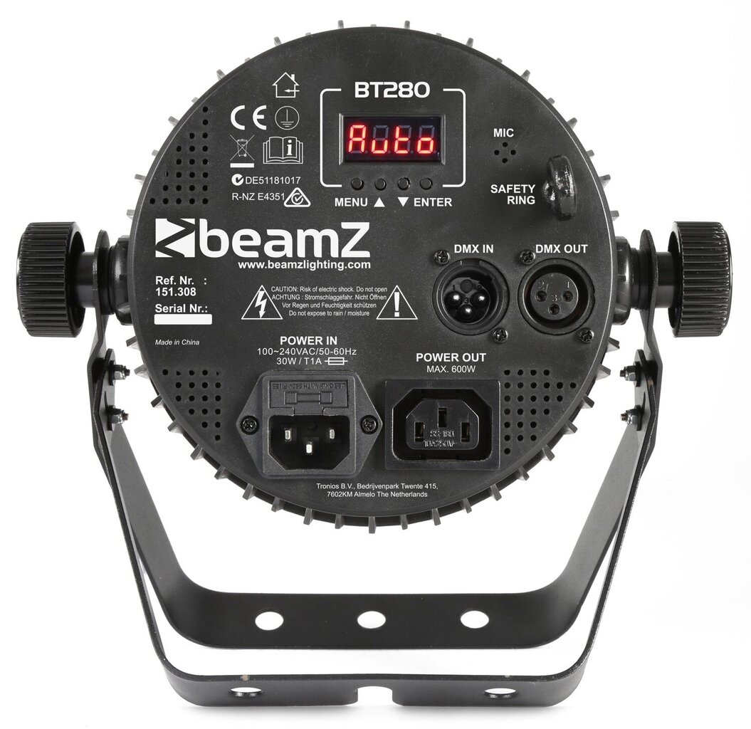 BeamZ BT280 LED Flat Par 7x10W 6-in-1 RGBAW-UV hinta ja tiedot | Juhlakoristeet | hobbyhall.fi