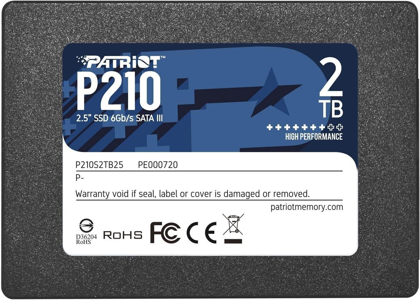 Patriot P210 SSD 2TB hinta ja tiedot | Kovalevyt | hobbyhall.fi