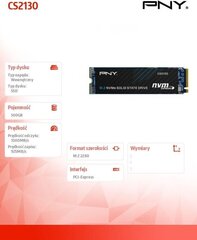 PNY Technologies M280CS2130-500-RB hinta ja tiedot | Kovalevyt | hobbyhall.fi