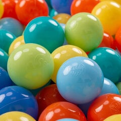 KiddyMoon 300 ∅ 7cm/2.75in pehmeät muoviset leikkipallot , l.vihreä/oranssi/turkoosi/sininen/ sininen/keltainen hinta ja tiedot | Vauvan lelut | hobbyhall.fi