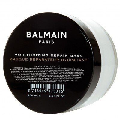 Kosteuttava hiusnaamio Balmain Paris Moisturizing Repair Mask, 200ml hinta ja tiedot | Hiusnaamiot, öljyt ja seerumit | hobbyhall.fi