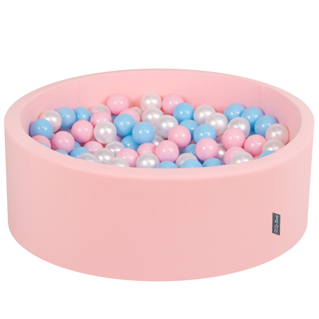 KiddyMoon 90x30cm/200 palloa ∅ 7cm pallomeri , vaaleanpunainen:baby blue/light pink/pearl hinta ja tiedot | Vauvan lelut | hobbyhall.fi