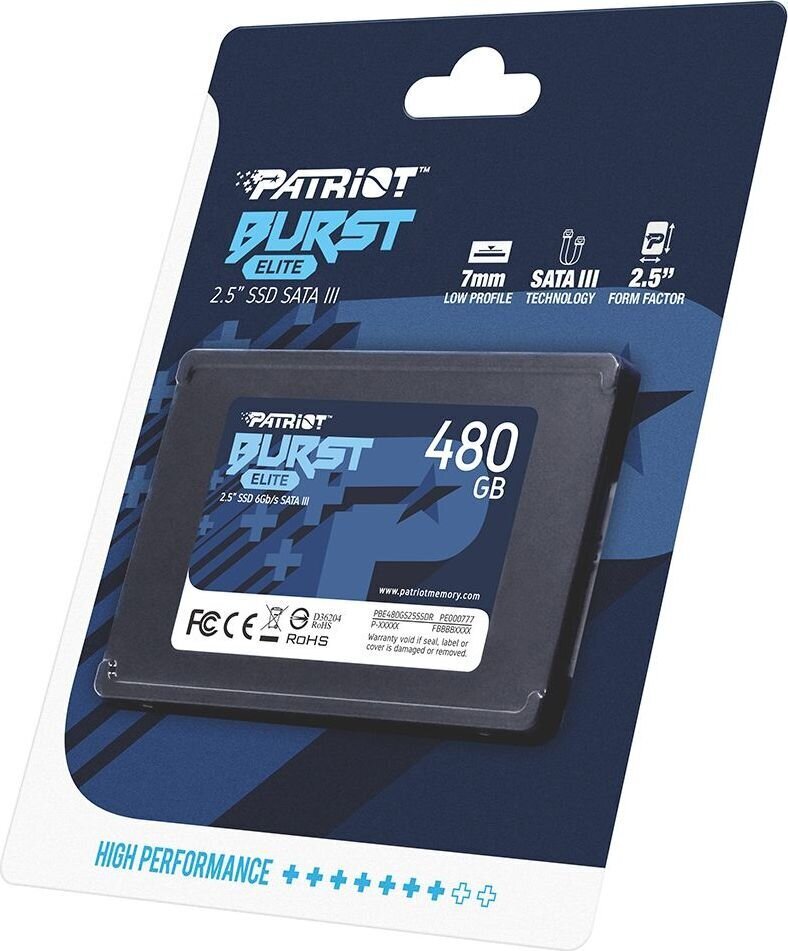Patriot PBE480GS25SSDR hinta ja tiedot | Kovalevyt | hobbyhall.fi