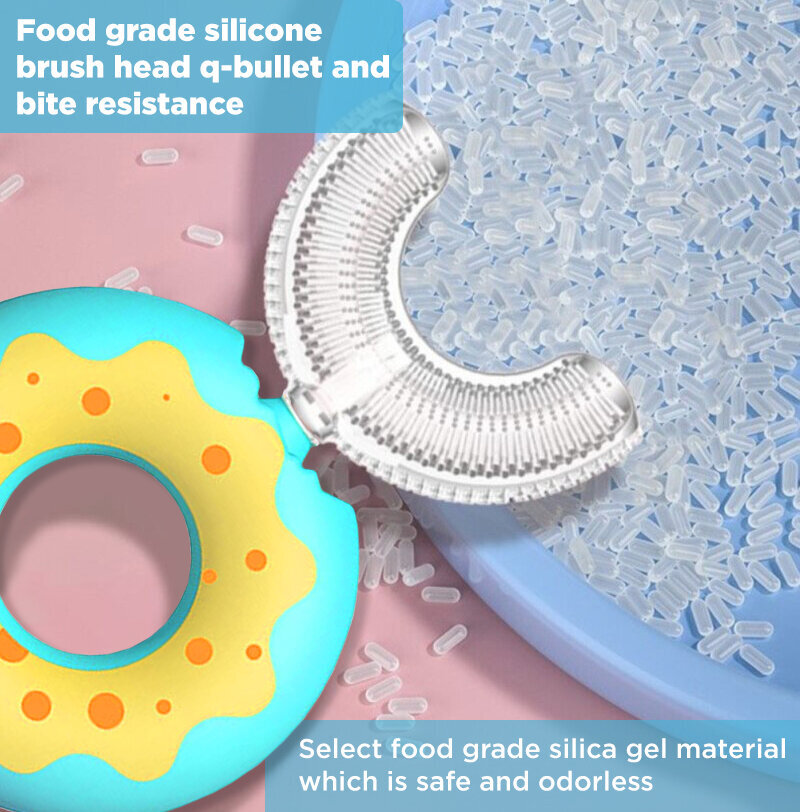 U-muotoinen lasten hammasharja, silikonia, alle 12-vuotiaat lapset, keltainen hinta ja tiedot | Suuhygienia | hobbyhall.fi