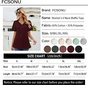 Fcsonu naisten paita V-kaula-aukolla, viininpunainen hinta ja tiedot | Naisten T-paidat | hobbyhall.fi