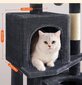 Kissan raapimispylväs, 49 x 40 x 155 cm, savunharmaa hinta ja tiedot | Raapimispuut ja kiipeilypuut | hobbyhall.fi