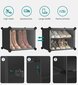Kenkäkaappi, jossa 10 kenkälaatikkoa, 32 x 165 x 125 cm, musta ja läpinäkyvä. hinta ja tiedot | Kenkäkaapit ja -hyllyt | hobbyhall.fi