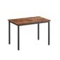Ruokapöytä, 70 x 110 x 77 cm, ruskeaa ja mustaa hinta ja tiedot | Ruokapöydät | hobbyhall.fi