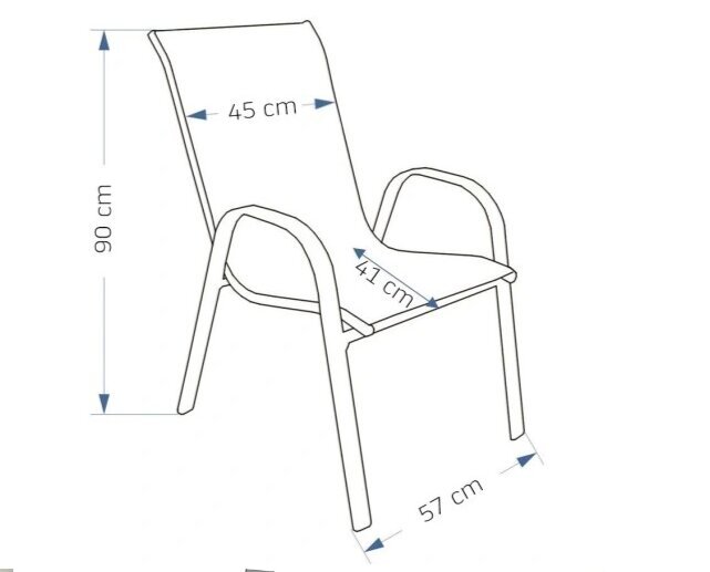 Polo puutarhatuoli vaaleanharmaa hinta ja tiedot | Puutarhatuolit | hobbyhall.fi