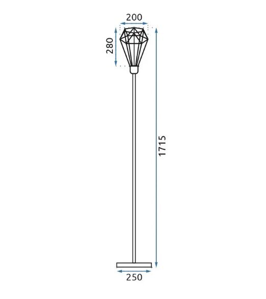 RENO APP537-1F lattiavalaisin hinta ja tiedot | Lattiavalaisimet | hobbyhall.fi