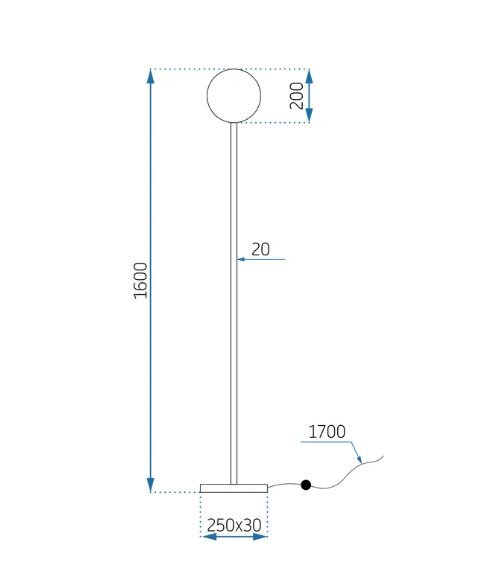 APP926-1F lattiavalaisin hinta ja tiedot | Lattiavalaisimet | hobbyhall.fi