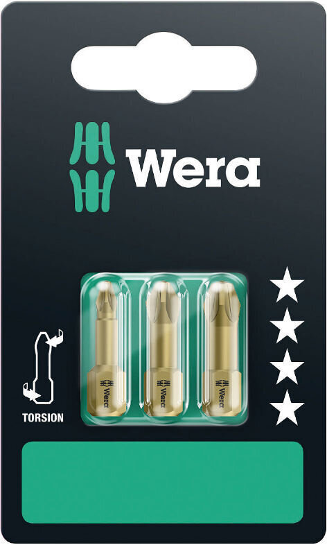 Wera 855/1 TH Vääntöterät PZ 1 + PZ 2 + PZ 3 x 25mm 2kpl hinta ja tiedot | Käsityökalut | hobbyhall.fi