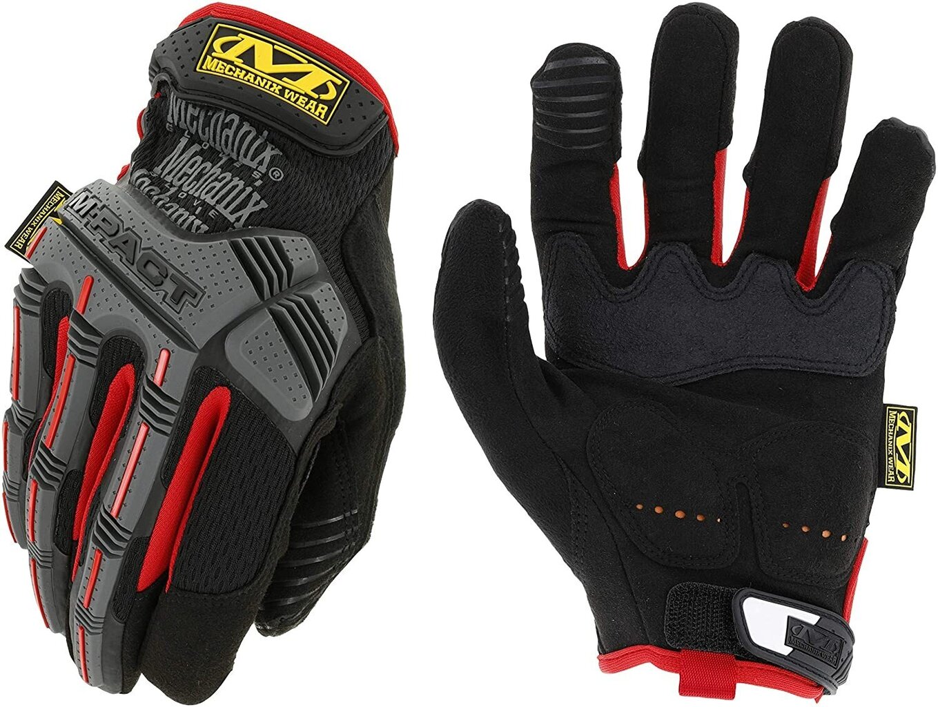 Käsineet Mechanix M-Pact® 52 musta/punainen koko L. Velcro, TrekDry®, synteettinen nahka, kämmen, varusteet, Armortex®, sormisuojaus, D30® tärinäsuoja hinta ja tiedot | Työkäsineet | hobbyhall.fi