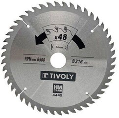 Pyörösahanterä Tivoly 230x30mm, z40, 15°, (20mm sovitin), puulle hinta ja tiedot | Sahat ja sirkkelit | hobbyhall.fi