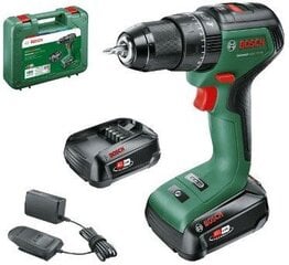 Akkuporakone Bosch UniversalDrill 18V-60, (2x2.0Ah), 0-500 / 1.900 min.-1 hinta ja tiedot | Käsityökalut | hobbyhall.fi