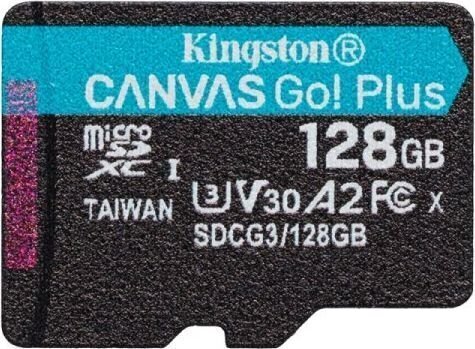 Kingston microSD Canvas Go! Plus 128 GB, hinta ja tiedot | Puhelimen muistikortit | hobbyhall.fi