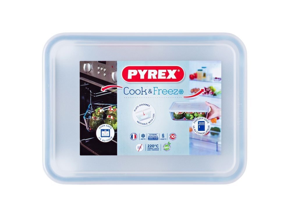 Lämmönkestävä säiliö Pyrex Cook & Freeze, 0,8l hinta ja tiedot | Uunivuoat ja leivontavälineet | hobbyhall.fi